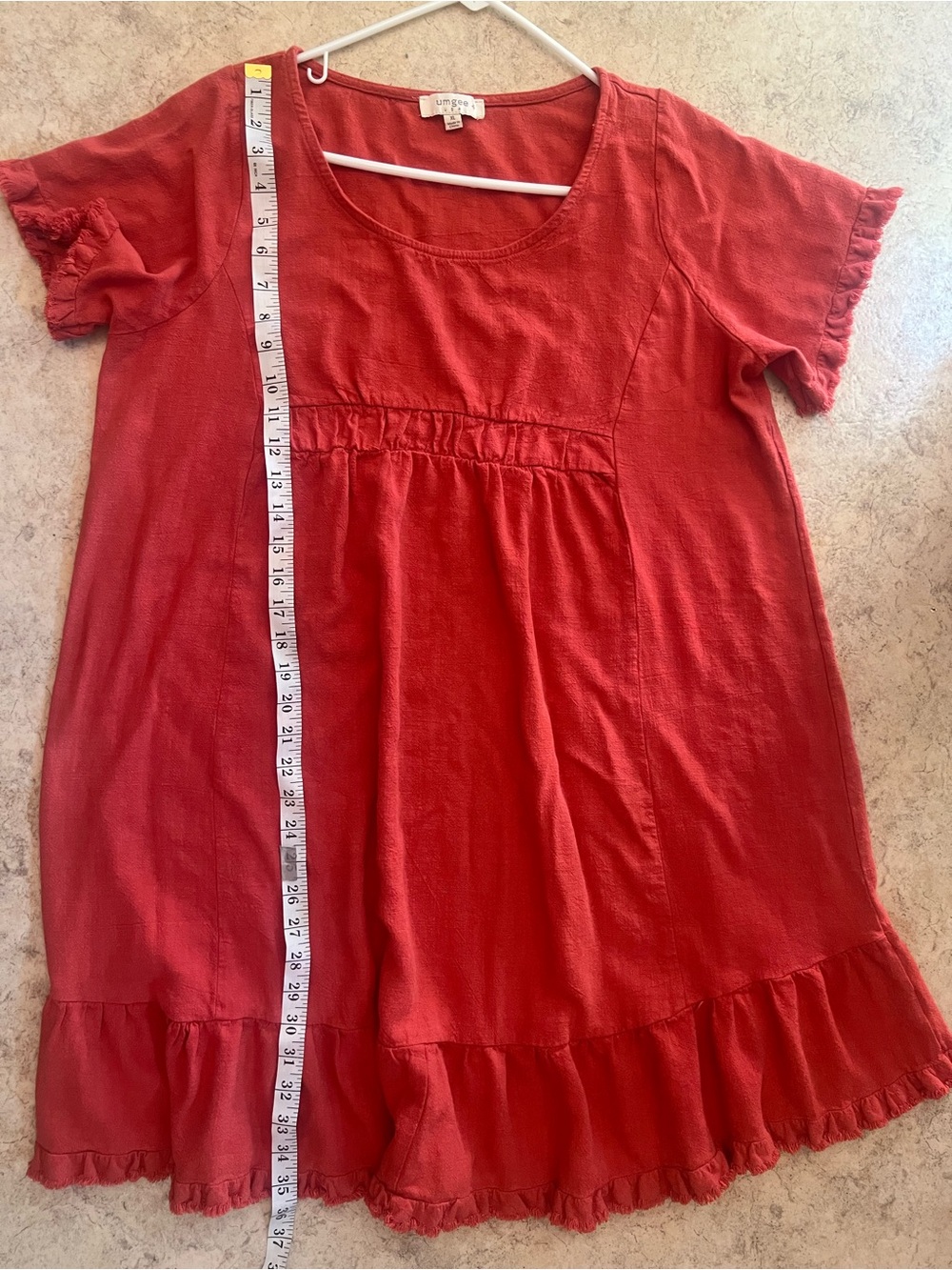 Umgee Ruffle Sleeve Dress - Casual Cotton - Picture 7 of 7